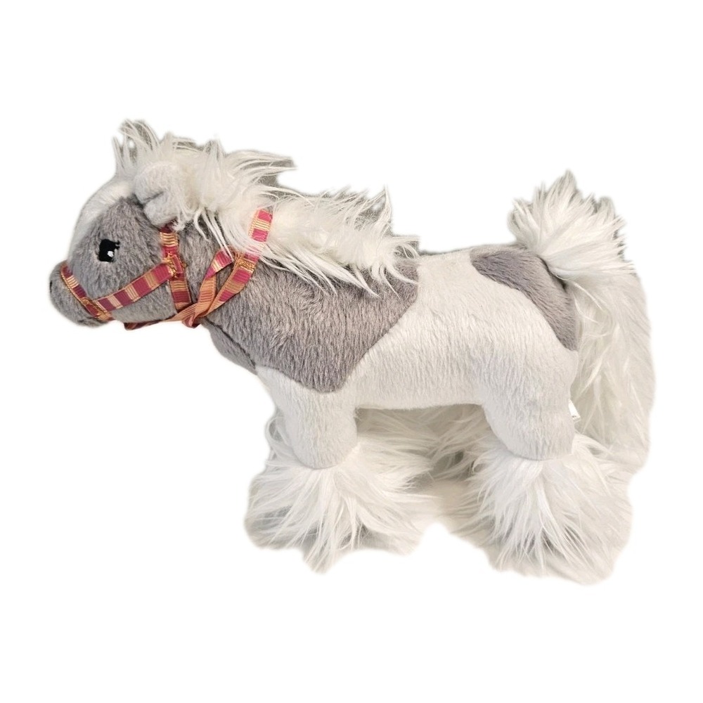 American Girl Wellie Wishers White Gray Shetland Pony 8" Stuffed Plush Horse